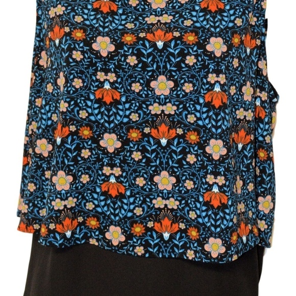 ATMOSTPHERE Floral & Black Layered Blouse Top - Picture 3 of 3